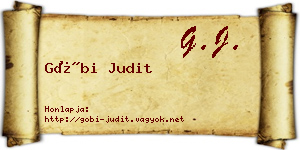 Góbi Judit névjegykártya